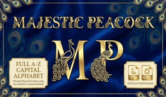 Majestic Peacock Font - Featured Image