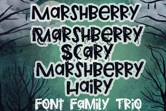 Marshberry Scary Trio Font - Featured Image