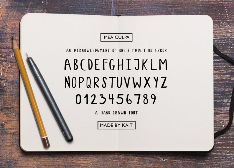 Mea Culpa Font - Featured Image