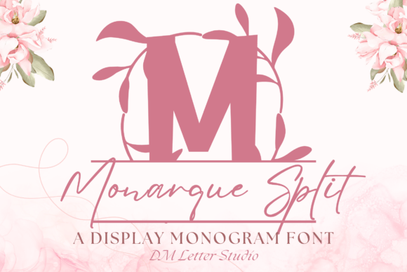 Monarque Split Monogram Font - Featured Image