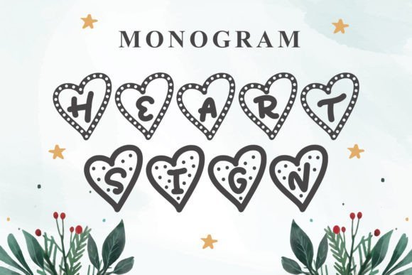 Monogram Heart Sign Font Download for Desktop