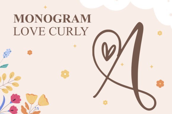 Monogram Love Curly Font - Featured Image