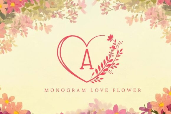 Monogram Love Flower Font Download for Desktop