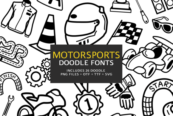Motorsports Doodle Font - Featured Image