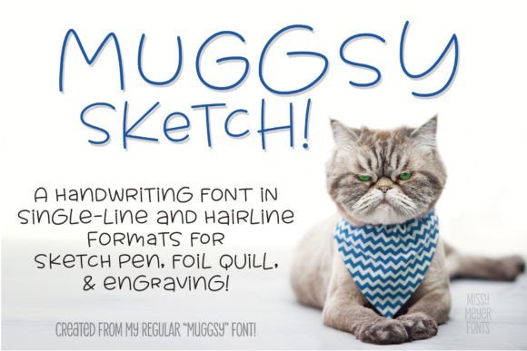 Muggsy Sketch (single Line) Font - Featured Image