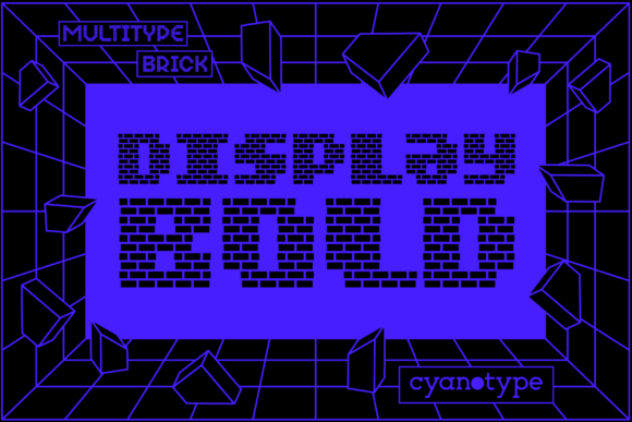 MultiType Brick Display Bold Font Download for Desktop