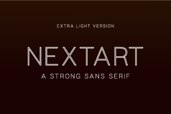 Nextart Outline Extra Light Font - Featured Image