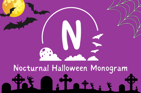 Nocturnal Halloween Monogram Font Download for Desktop