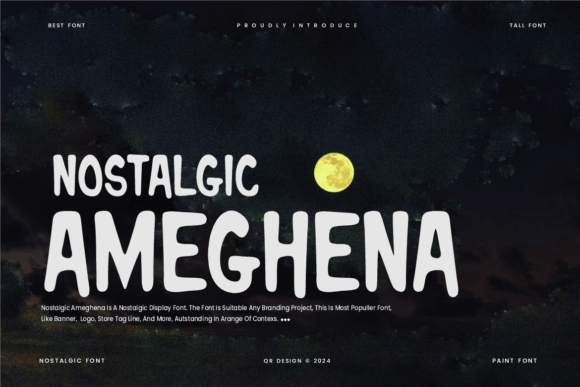 Nostalgic Ameghena Font - Featured Image