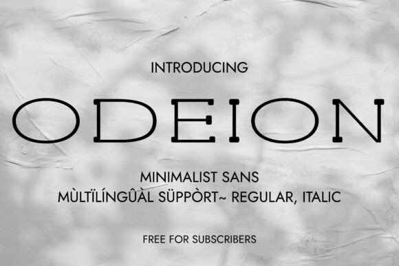 Odeion Font - Featured Image