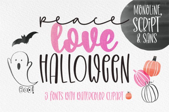 Peace Love Halloween Font - Featured Image