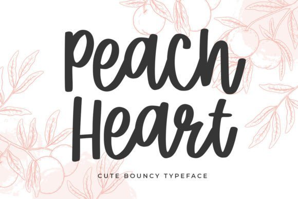 Peach Heart Font - Featured Image
