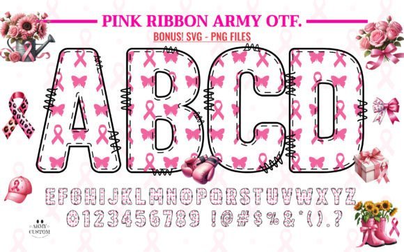 Pink Ribbon Army3 Font - Featured Image