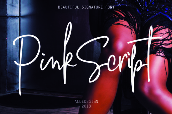 Pink Script Font - Featured Image