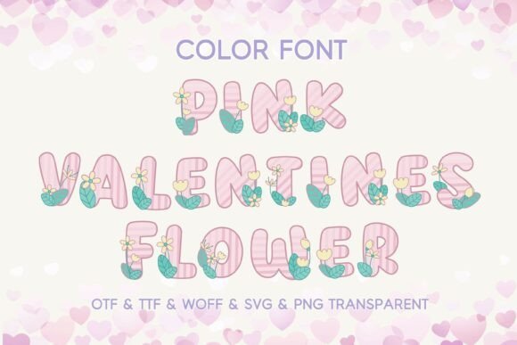 Pink Valentines Flower Font Download for Desktop
