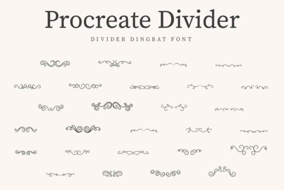 Procreate Divider Font - Featured Image