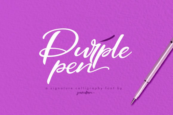 Purple Pen Font - Featured Image