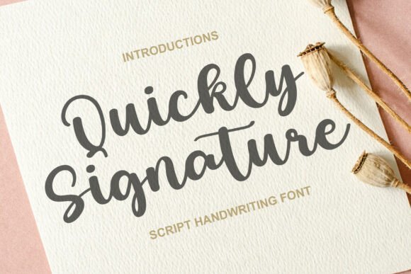 Quickly Signature Font Download for Desktop