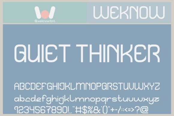 Quiet Thinker Font - Featured Image