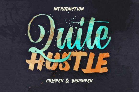 Quite Hustle Font - Featured Image