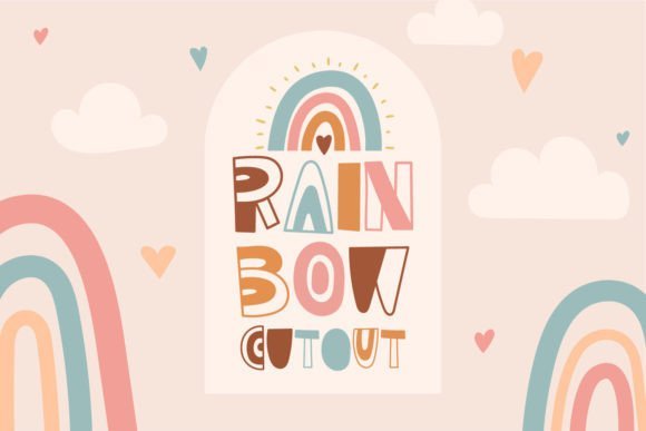 Rainbow Cutout Font Download for Desktop