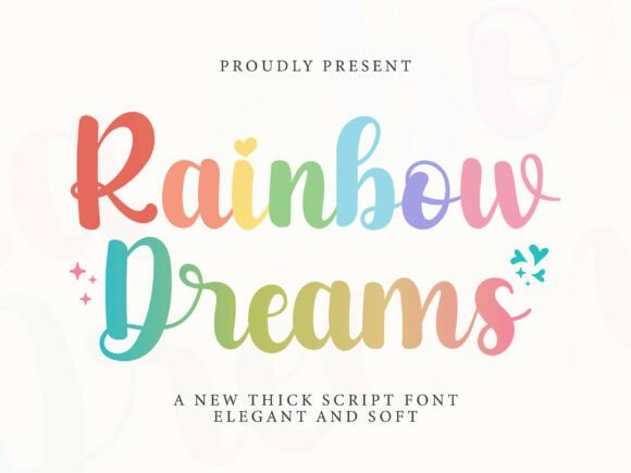 Rainbow Dreams Font - Featured Image