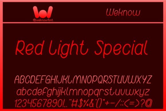 Red Light Special Font - Featured Image