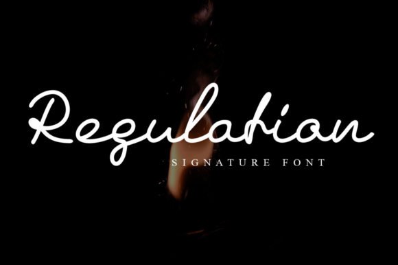 Regulation Signature Font - Featured Image