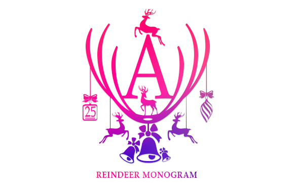 Reindeer Monogram Font - Featured Image