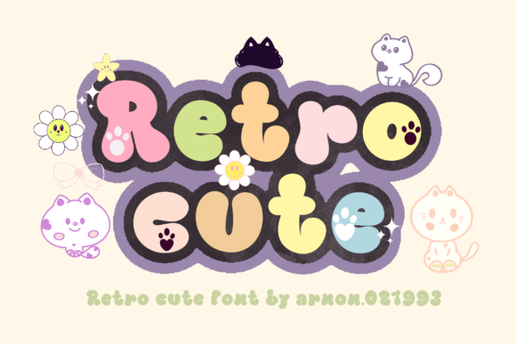 Retro Cute Font - Featured Image