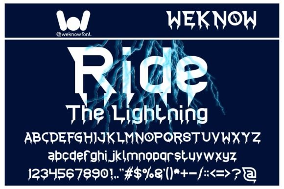 Ride the Lightning Font - Featured Image