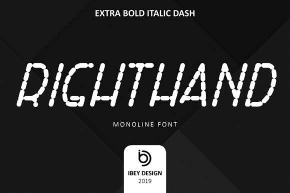 Right Hand Extra Bold Italic Dash Font - Featured Image