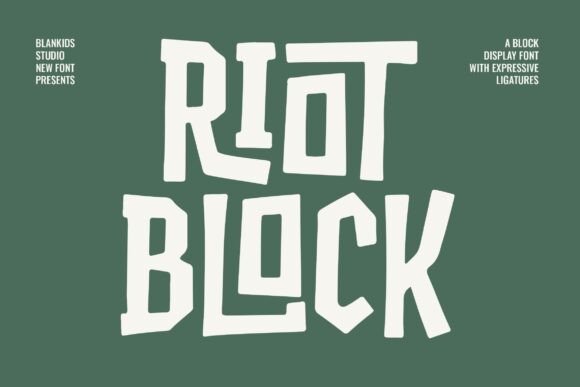 Riot Block Font - Featured Image
