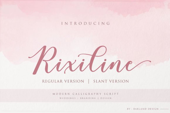 Rixiline Script Font - Featured Image
