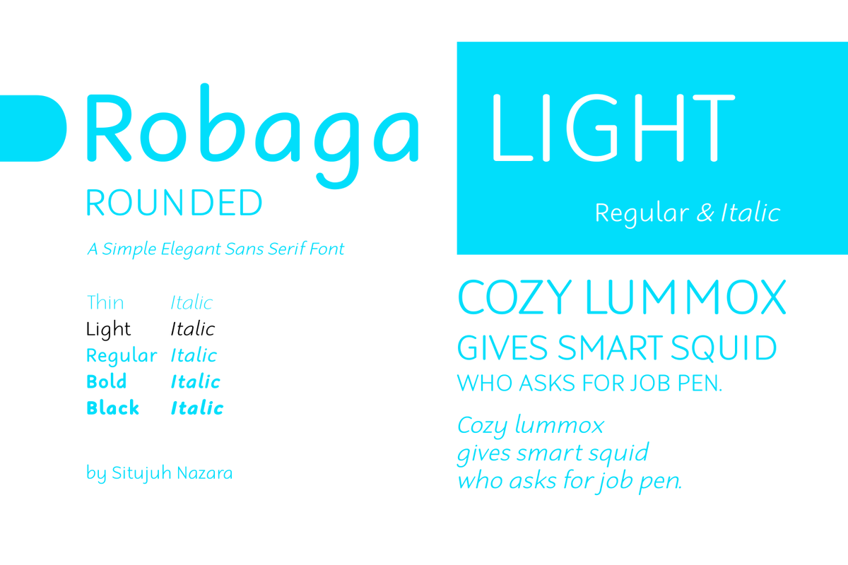 Robaga Rounded Light Font Download for Desktop