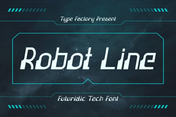 Robot Line Font - Featured Image