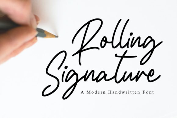 Rolling Signature Font - Featured Image