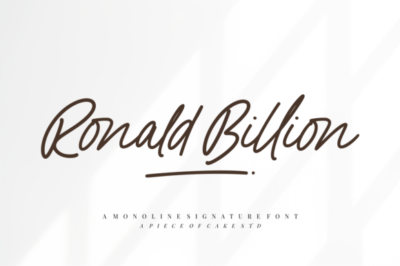 Ronald Billion Font - Featured Image