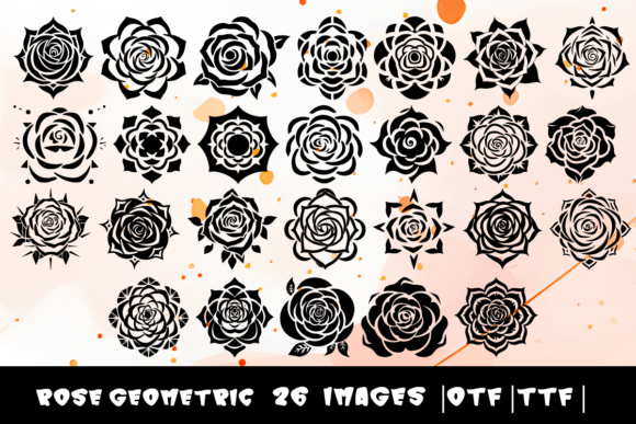 Rose Geometric Font - Featured Image