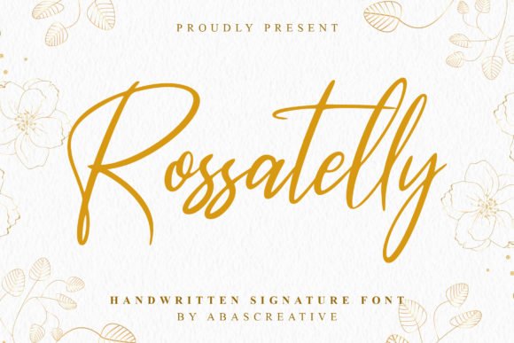 Rossatelly Font - Featured Image