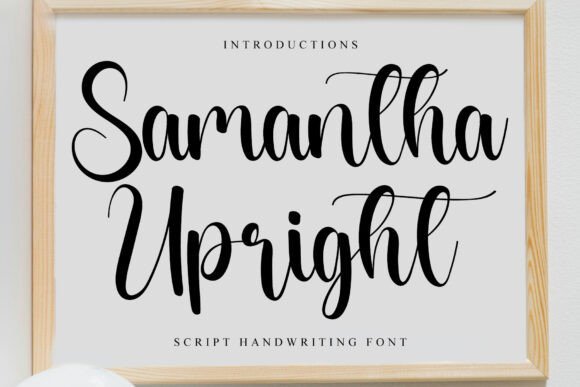 Samantha Upright Font - Featured Image