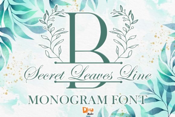 Secret Leaves Line Monogram Font Download for Desktop