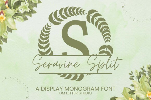 Seravine Split Monogram Font - Featured Image