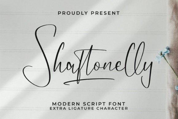 Shaftonelly Font - Featured Image