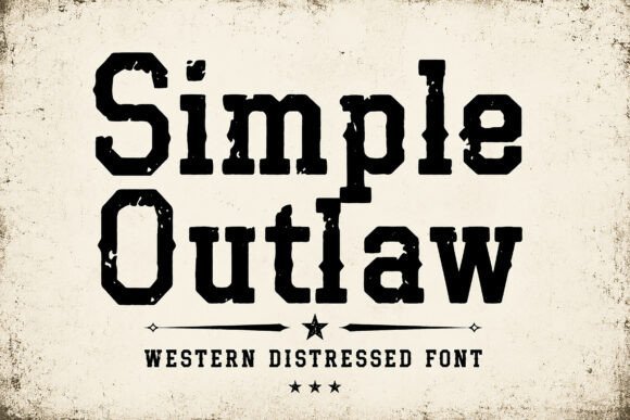 Simple Outlaw Font - Featured Image