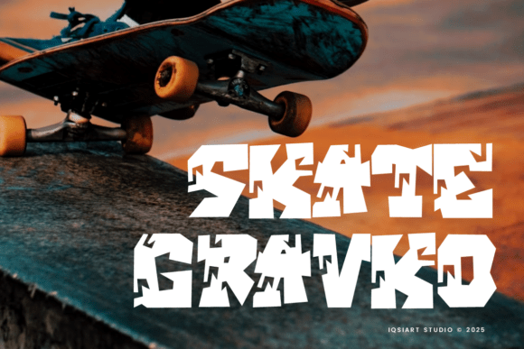 Skate Gravko Font - Featured Image