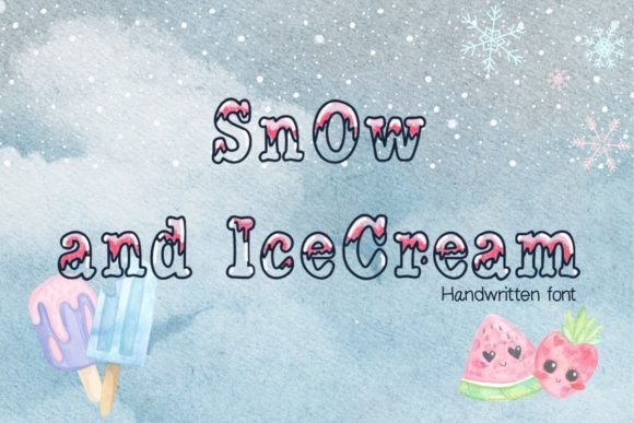 Snow and Icecream Font - Featured Image